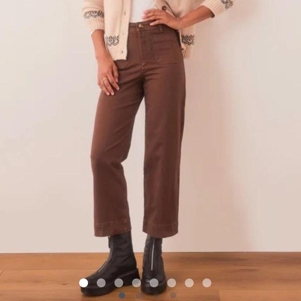 Marine Layer Brown Wide Leg Pants
